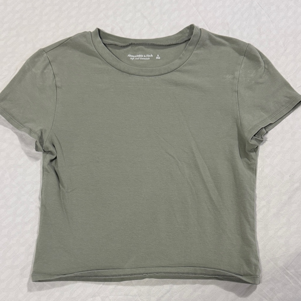 Abercrombie & Fitch Sage Green Crop Top